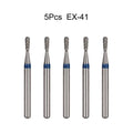 5Pcs/Bag Dental Diamond Burs Drill FG 1.6mm Bur For High Speed Handpiece Denspay Dental Bur Polishing Whitening Lab Material
