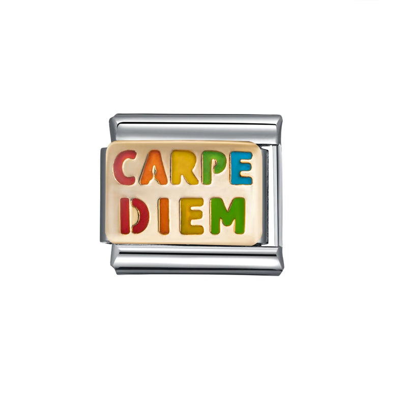 New Fashion Love Beauty Peace Girl Key Happy Forever Dad Italian Links Bracelet Stainless Steel Jewelry Diy Making