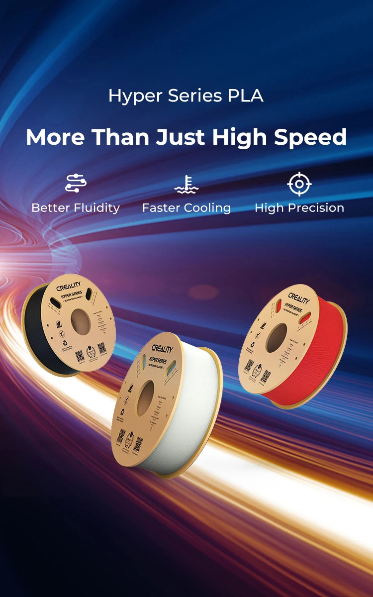 Creality Hyper PLA Filament 1.75mm High Speed PLA 3D Printer Filament PLA High Precision for K1C、K1 Max Ender 3V3 SE 3D Printers