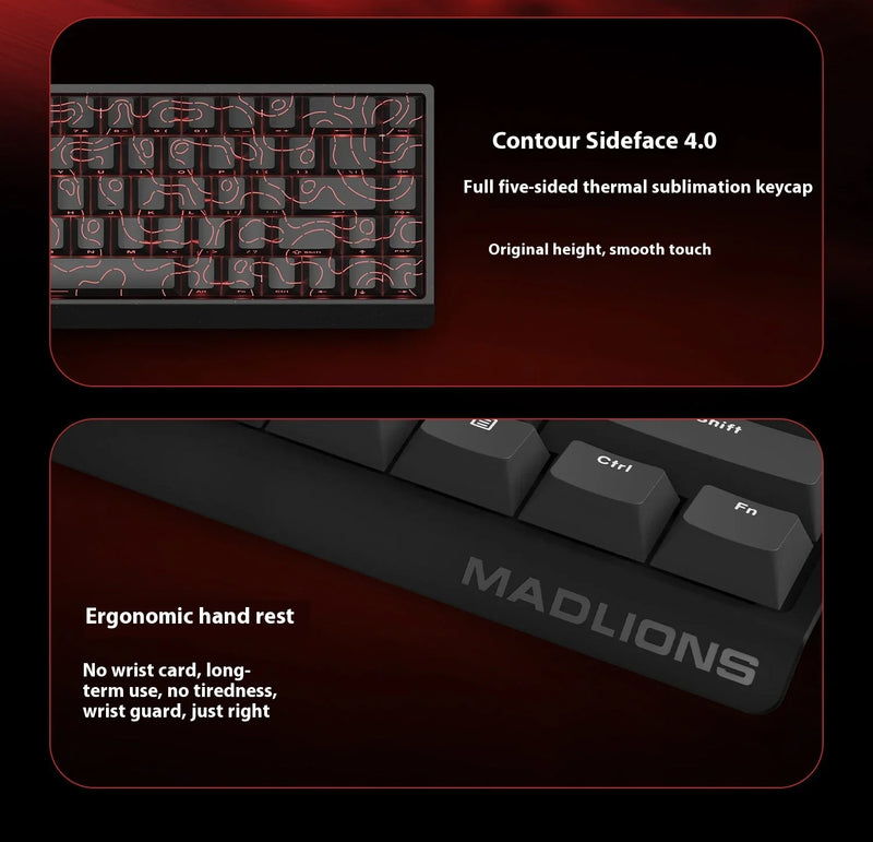 AI MADLIONS Mad60 Mad68 HE Mechanical Keyboard Magnetic Switch Madcatz Mad60he Wired Game Keyboard Rapid Trigger Custom Keyboard