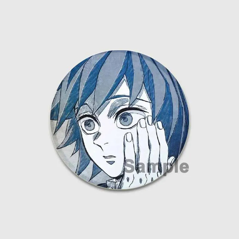 58/32/44mm Anime Demon Slayer Round Brooches Cartoon Lapel Pins Cosplay Badges Backpack Clothes Bag Jewelry Accessories Gifts