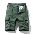 Summer Men Cargo Cotton Shorts Pants Mens Clothing Elastic Waist Casual Solid Beach Jogger Multi Pocket Shorts Male 40