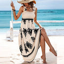 Summer Holiday Dress Women Casual Sleeveless A-Line Party Long Dress Boho Casual Sleeveless Party Dress 2024