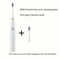 1 set of ultrasonic series electric toothbrushes -2 brush heads and battery ultrasonic toothbrushes