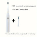 1 set of ultrasonic series electric toothbrushes -2 brush heads and battery ultrasonic toothbrushes