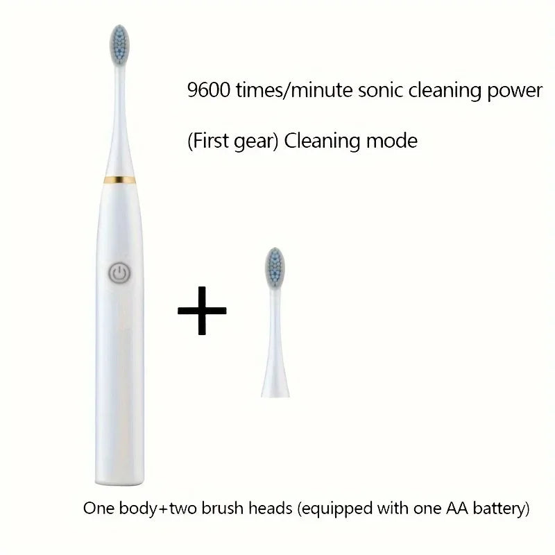 1 set of ultrasonic series electric toothbrushes -2 brush heads and battery ultrasonic toothbrushes