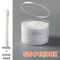 500PCS Boxed Double Headed Circular Disposable Makeup Cotton Swab and Makeup Removal Daily Cleaning Pet Care Multi-purpose