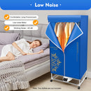 Electric Clothes Dryer Cabinet Portable Hot Air Dryer Foldable Heating Ventilation Wardrobe Heating with Remote Control