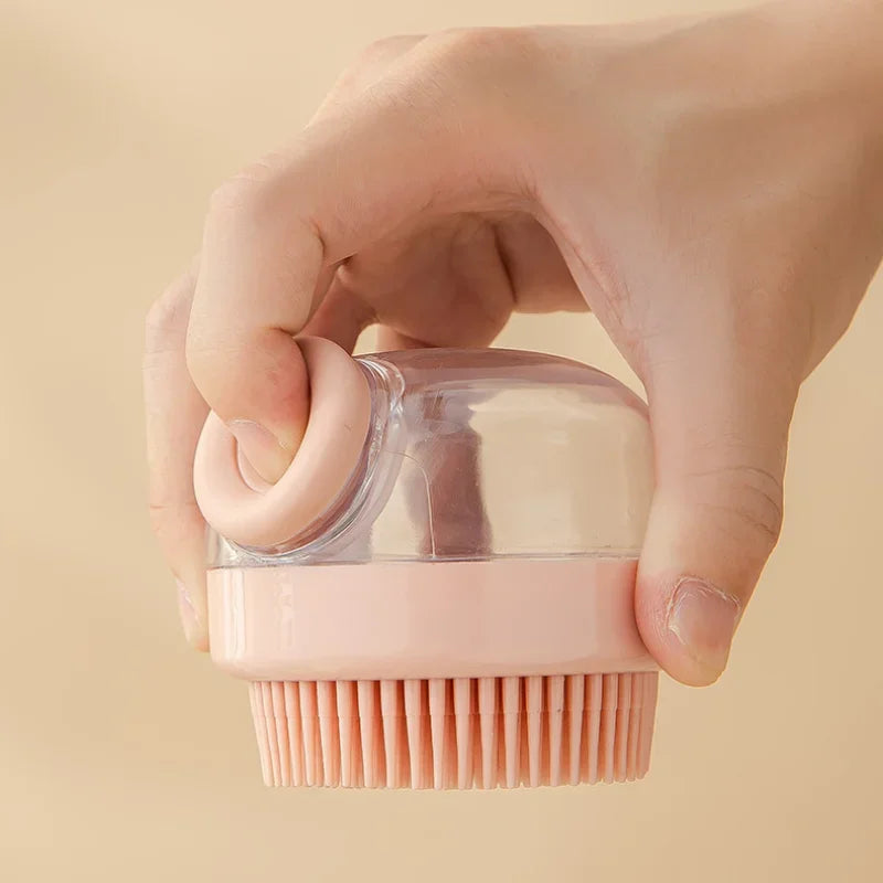 Silicone Shampoo Head Scalp Massage Brush Silicone Body Brush Hair Washing Comb Bath Spa Shower Brush Add Liquid Bathing Brush