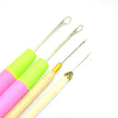 1pc Wood Plastic Crochet Braid Needle Feather Hair Extension Tools Wig Hook Needle Threader Knitting Hair Crochet Needles 7type