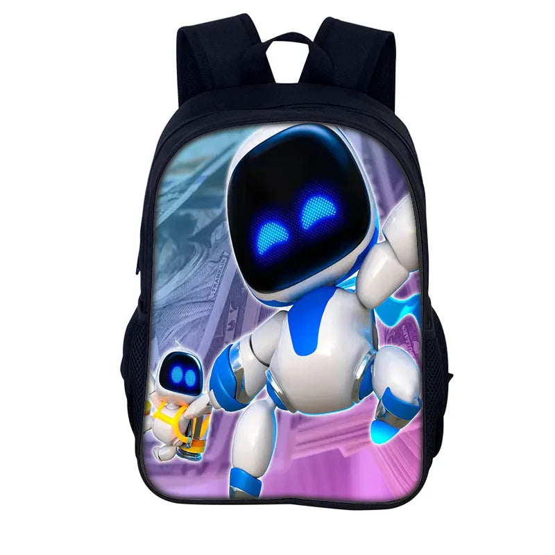 Astro bot student Bookbag Notebook School Backpacks 3D Print Oxford Waterproof Boys/Girls Travel Student Backpacks
