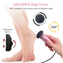 Herramientas eléctricas para pedicura, lima para pies, removedor de callos y piel muerta, máquina para limpiar y cuidar los pies, papel de lija de repuesto.