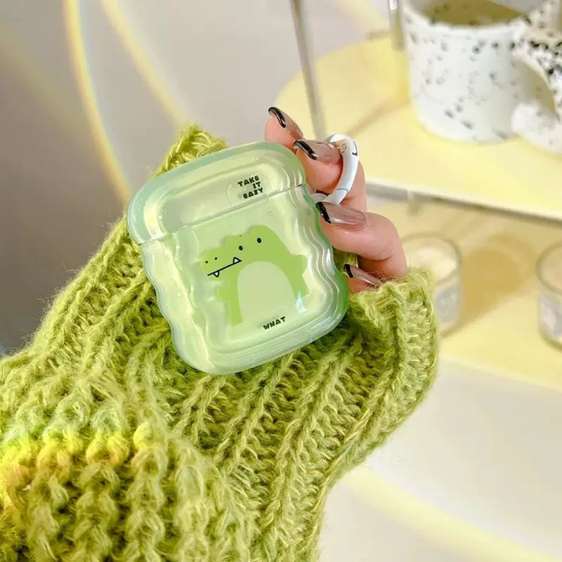 Cute Cartoon Wave Lovers Cover For Apple Airpods Pro 2nd Fashion Smile Heart Earphone Protector Cases for Airpods 1 2 3 Keyring