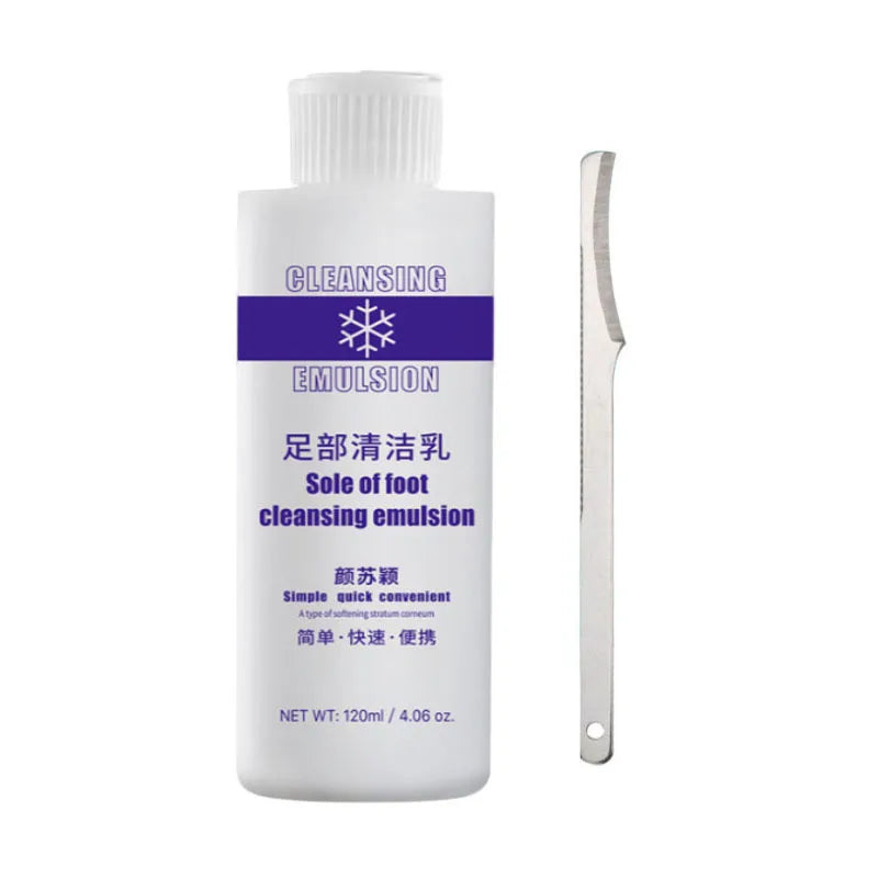 120ml Foot Exfoliator Softener 7 Seconds Remove Dead Skin & Calluses Foot Mask Anti-Cracked Heel Enhancer Nail Pedicure Kit
