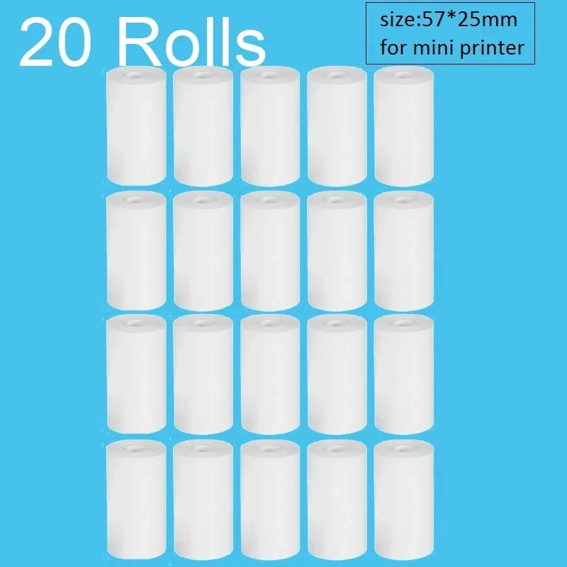 57*25mm Thermal Paper White Children Camera Instant Print Kids Camera Printing Paper Replacement Accessories Parts
