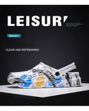 Summer Men Sandals Light EVA Men's Casual Shoes Hole Shoes Clogs Lovers Home Garden Outdoor Male Beach Flat Slippers Big Size 49