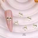 TSZS 10pcs Luxury Kawaii Bow Nail Art Charms 3D Japanese Alloy Bow Tie Jewelry Nail Rhinestone Decoration DIY Access