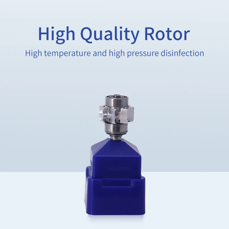 طقم مقبض الأسنان مع محمل سيراميكي وضوء LED عالي السرعة و3 رذاذ ماء مع دوار وفتحتين وربع فتحة ومولد كهربائي وزر ضغط توربيني هوائي