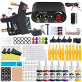 Beginner Complete Tattoo Kit Machine Gun Set with Mini Power Supply Grips Body Art Tools Set Permanent Makeup Tattoo set