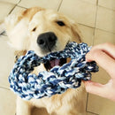 1pc Random Color Ring Woven Design Pet Chew Toy Dog Teeth Grinding Toy Dog Braided Knot Rope Chew Funny Toy