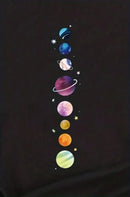 Women's Planet Print Crew Neck T-Shirt, Casual Short Sleeve T-Shirt, Casual Every Day Tops, Women's Clothing