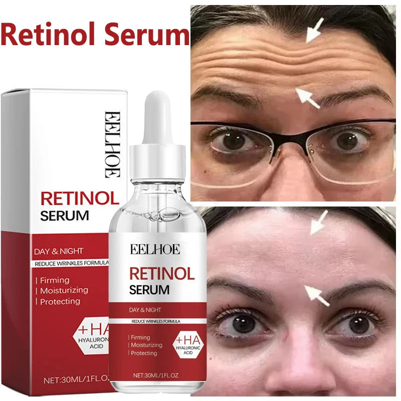 Retinol Wrinkle Remover Facial Serum Set Instant Firming Lift Anti-Aging Cream Fade Fine Lines Whitening Moisturizing Skin Care