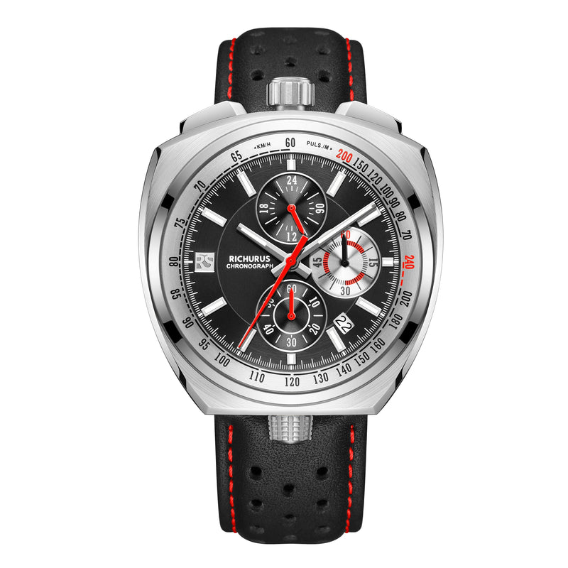 New Luxury Men Watches Multi-functional Sports Chronograph Stainless Steel Case 5ATM Waterproof Quartz Wristwatch Montre Homme