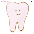 Cartoon Brooch Dentist Badge Brooch Tooth And Toothbrush Enamel Tooth Brooches For Dentist Clothes Decoration Accessories Gift