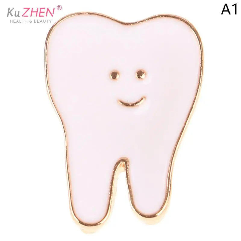 Cartoon Brooch Dentist Badge Brooch Tooth And Toothbrush Enamel Tooth Brooches For Dentist Clothes Decoration Accessories Gift