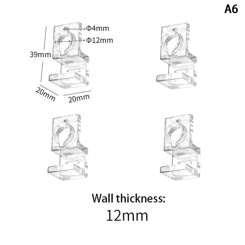4Pcs/lot Fish Tank Acrylic Clips for 5.5mm~15mm Wall Thickness Aquarium Lid Cover Support Holder Bracket Clamp Stand Supplies