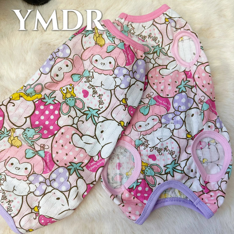 Fashion Cat Pink Dress with Pruple Hat Pink Bib for Sphynx Cat Summer Short Sleeves Kittens with Hat Cat Loungewear Devon Rex