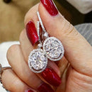2024 New Bride Engagement Wedding Jewelry Elegant Shiny Mosan Diamond Beautiful Gift Milan Girl Fashion Pendant Earrings