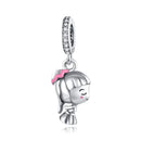 925 Sterling Silver Boy Girl and Heart Shape Pendant Charm Couple Lovers Bead Fit Pandora Original Bracelet DIY Jewelry Making