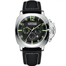 Automatic Watches for Men Mechanical Movement Genuine Brown Leather Multifunction Yellow Green Rose Gold Reloj Hombre Baratos