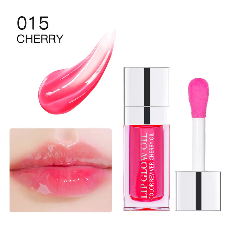6ml Crystal Jelly Moisturizing Lip Oil Plumping Safety Lip Gloss Makeup Sexy Plump Hydrating Lip Glow Oil Tinted Lip Plumper