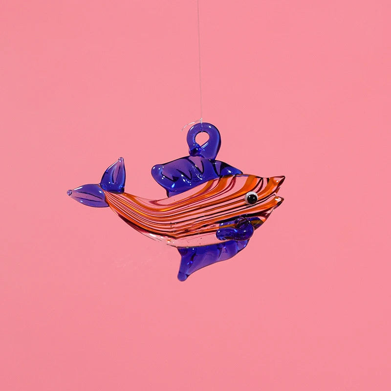 Floating Glass Tropical Fish Mini Figurine Pendant Aquarium Decoration Accessories Japanese Style Sea Animal Tiny Statue Fish