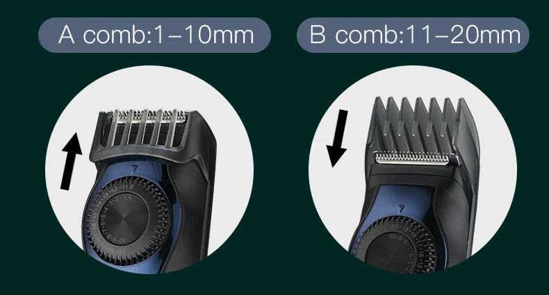 Recortadora de pelo VGR para hombre, ajustable, recargable, profesional, eléctrica, inalámbrica, V-080