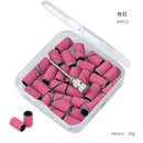 100pcs/box Nail Art Sanding Bands Pink Green Purple Grinding Sand Ring Bit for Electric Drill Machine Accessories Manicure Tools