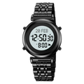 SKMEI 2139 Steel Muslim Azan Digital Watch Mens Back Light Waterproof  Wristwatch Prayer Qibla Compass Alarm Clock watch 1861