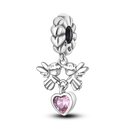 925 Sterling Silver Boy Girl and Heart Shape Pendant Charm Couple Lovers Bead Fit Pandora Original Bracelet DIY Jewelry Making