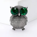 Rhinestone Owl Brooches for Women Bird Pin Event Party Backpack Decoration Clothes Accessories