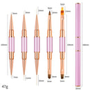 5Pcs Black Double head Nail Art UV Gel Extension Brushes Painting Tools French Stripe Drawing Liner Pen Manicure Accessoires