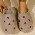 Winter Heart-Shaped Women's Slippers Love Soft Sole Mute Shoes Indoor Comfortable Cute Silent Carpet Light Living Room Shoes