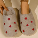 Winter Heart-Shaped Women's Slippers Love Soft Sole Mute Shoes Indoor Comfortable Cute Silent Carpet Light Living Room Shoes