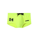 New low-rise boxer swimming trunks seaside printed letters sports casual quick-drying men's swimming trunks