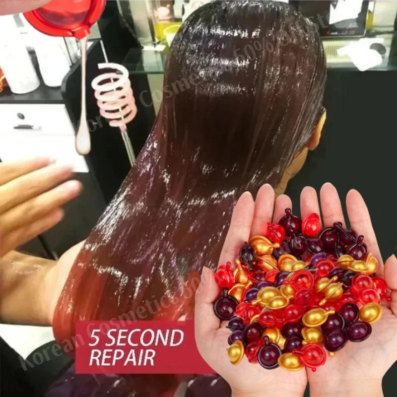 Hair Vitamin Capsule Keratin Oil Fast Restore Soft Smooth Shiny Hair Care Nourish Repair Hair Damaged Splitting Treatment Produc