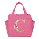 A~N Letter Printed Nylon Lunch Bag With Zipper Waterproof Insulation Bag Ice Bag Suitable For Men & Women's Work Picnic Travel