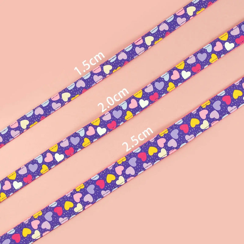 1 Pcs Valentine's Day and New Year Gifts Cute Pet Collar With Pendant Double-Sided Printed Pet Dog And Cat Pet Adjustable Collar