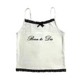 EMO Lace Y2k Tank Top Harajuku Letter Print Rock Goth Retro Crop top Streetwear Punk Sleeveless T-shirt Hiphop Spice Girls Sling
