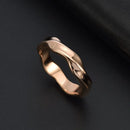 Stainless Steel Twisted Mobius Ring Wedding Band for Women Men Size 6-12